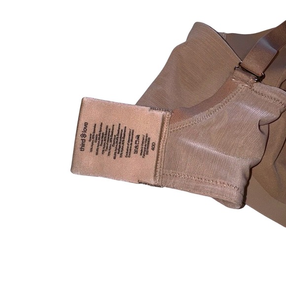 Third Love Crossover Minimizer Bra Tan Nude Wireless No Padding Seamless 40D - Picture 3 of 3